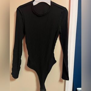 Bodysuit, black, long sleeve